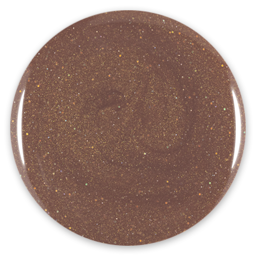 Gel Color - Rubber Base Coat - Sparkly Ginger