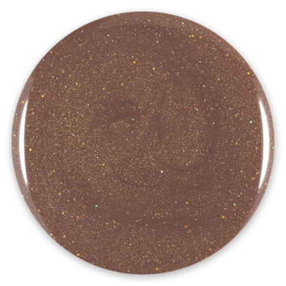 Gel Color - Rubber Base Coat - Sparkly Ginger