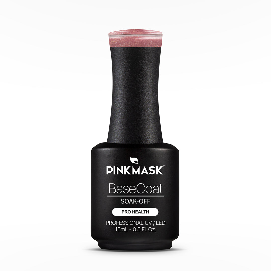 Gel Color - Rubber Base Coat - Sparkly Pink